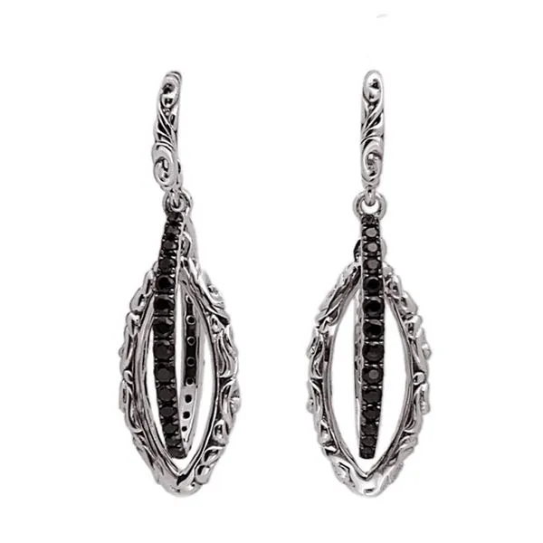 Sterling Silver 2.00ctw Black Sapphire Earrings Diamonds Direct St. Petersburg, FL