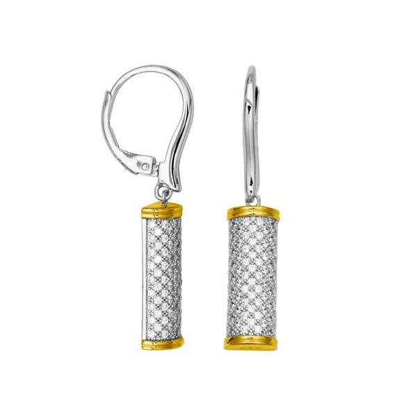 Sterling Silver Gold-Plated Aurora Dangle Earrings Diamonds Direct St. Petersburg, FL
