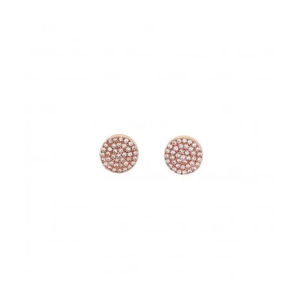 Rose Gold Plated CZ Stud Earrings Diamonds Direct St. Petersburg, FL