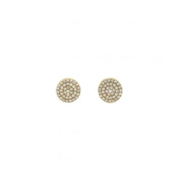 Gold Plated CZ Stud Earrings Diamonds Direct St. Petersburg, FL