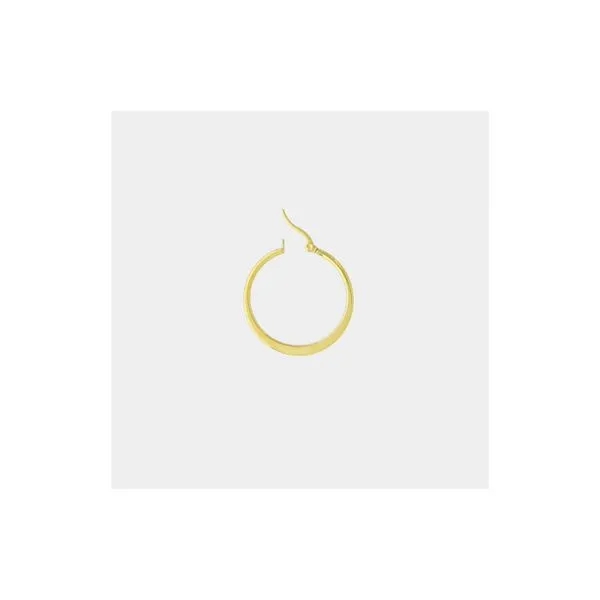 Gold Plated Stainless Steel Hoop Earrings Diamonds Direct St. Petersburg, FL