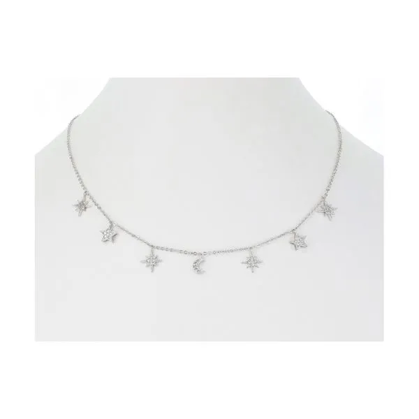 Rhodium Plated with CZ Necklace Diamonds Direct St. Petersburg, FL