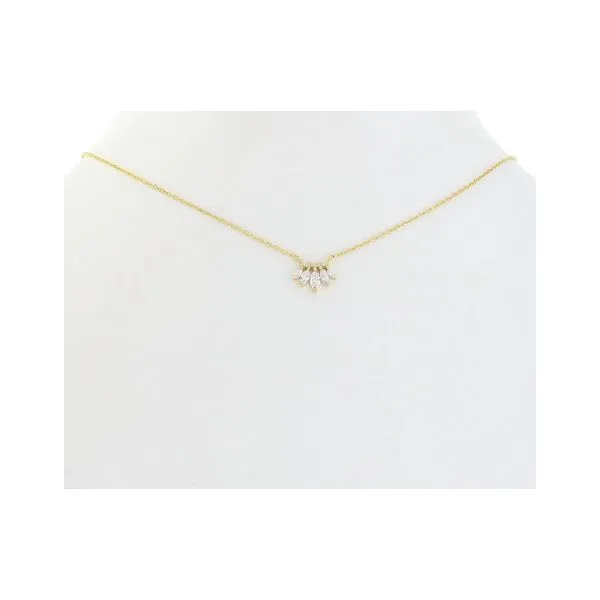 Gold Plated CZ Dangling Necklace Diamonds Direct St. Petersburg, FL