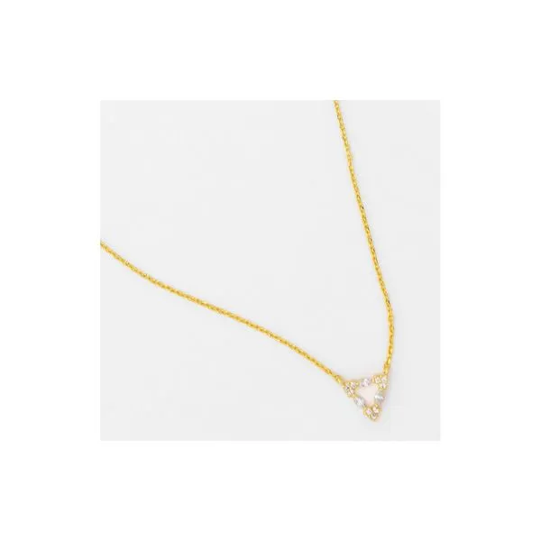 Gold Plated Triangle Necklace Diamonds Direct St. Petersburg, FL