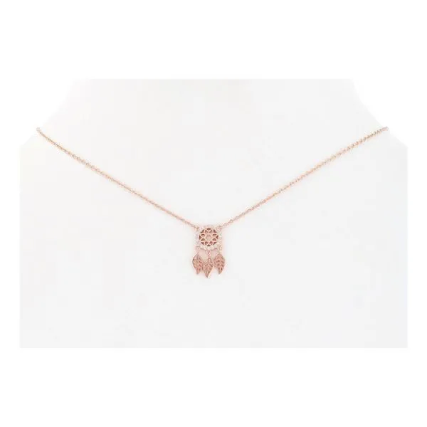 Rose Gold Plated Dream Catcher Necklace Diamonds Direct St. Petersburg, FL