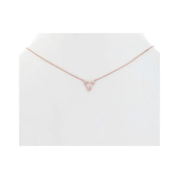 Rose Gold Plated Necklace with CZ Triangle Diamonds Direct St. Petersburg, FL