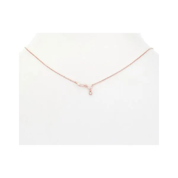 Rose Gold Plated Necklace with Multiple CZ Curves. Diamonds Direct St. Petersburg, FL