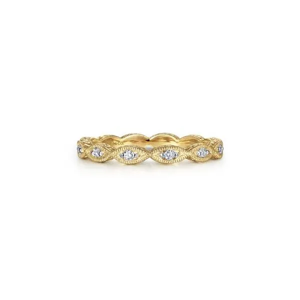 Gabriel & Co. 14K Yellow Gold Diamond Bujukan Marquise Station Ring Diamond Showcase Longview, WA