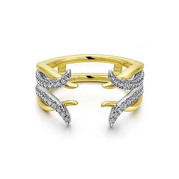 Gabriel & Co. 14K White and Yellow Gold Diamond Ring Enhancer Diamond Showcase Longview, WA