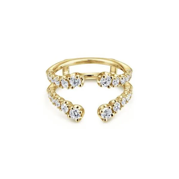 Gabriel & Co. 14K Yellow Gold Diamond Ring Enhancer Diamond Showcase Longview, WA
