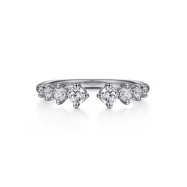 Gabriel & Co. 14K White Gold Prong Diamond Anniversary Band Diamond Showcase Longview, WA