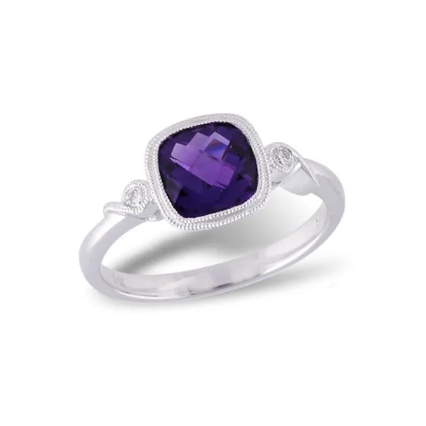 1.18Ct Amethyst .05Dtw 14Kw Fashion Ring Diamond Showcase Longview, WA