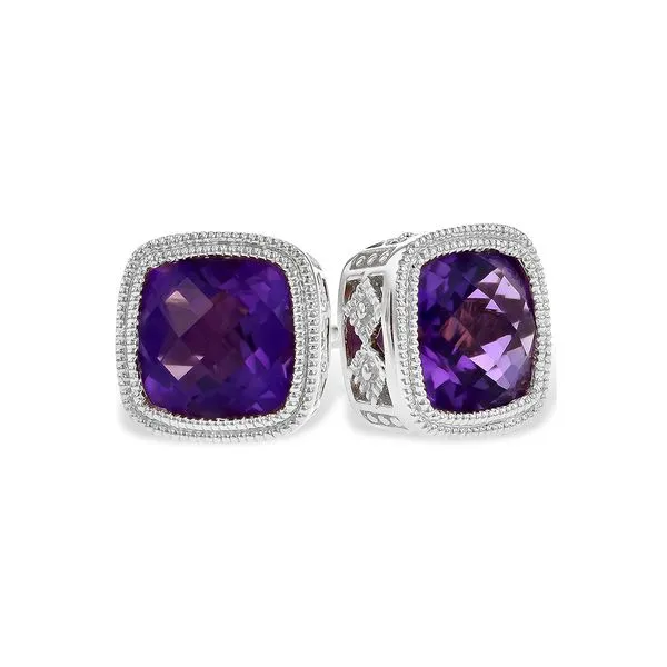 14K White Gold Amethyst Earrings Diamond Showcase Longview, WA