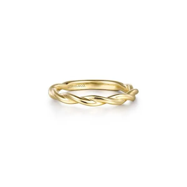 Gabriel & Co. 14K Yellow Gold Wedding Band Diamond Showcase Longview, WA
