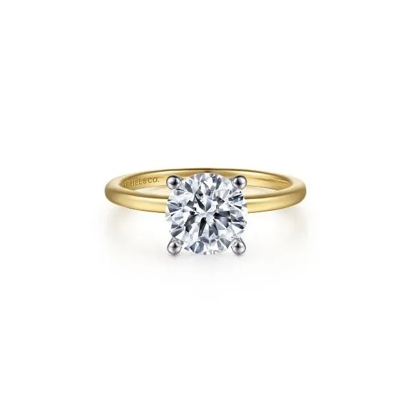 Gabriel & Co. 14K Yellow Gold Diamond Engagement Ring Diamond Showcase Longview, WA