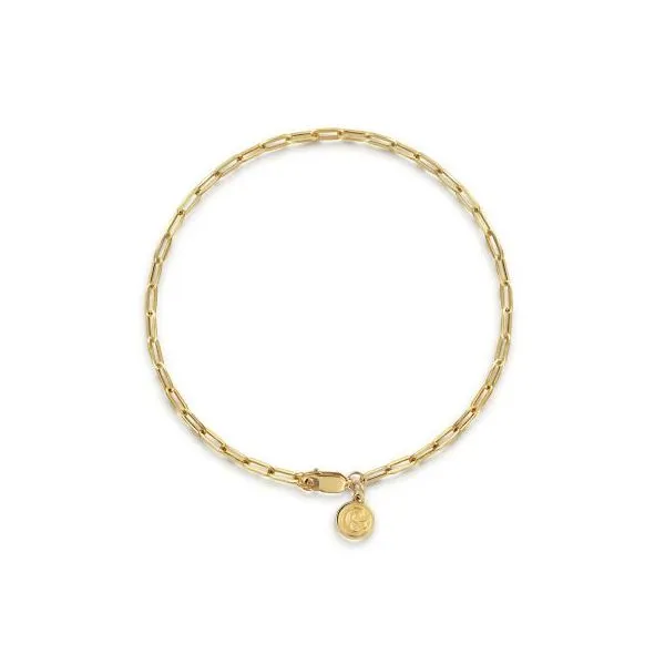 Gabriel & Co. 7 inch 14K Yellow Gold Hollow Paperclip Chain Bracelet Diamond Showcase Longview, WA