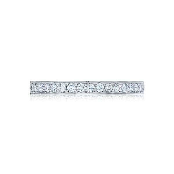 TACORI Vintage Platinum Diamond Wedding Band Di'Amore Fine Jewelers Waco, TX