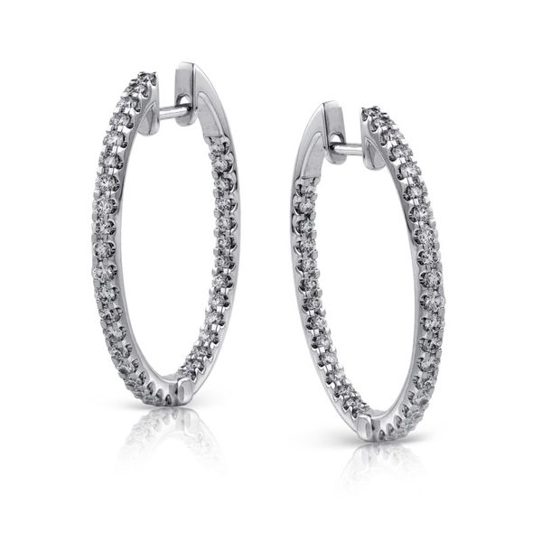 Simon G Diamond Hoop Earrings Di'Amore Fine Jewelers Waco, TX