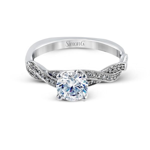 Ribbon Round Engagement Ring Di'Amore Fine Jewelers Waco, TX