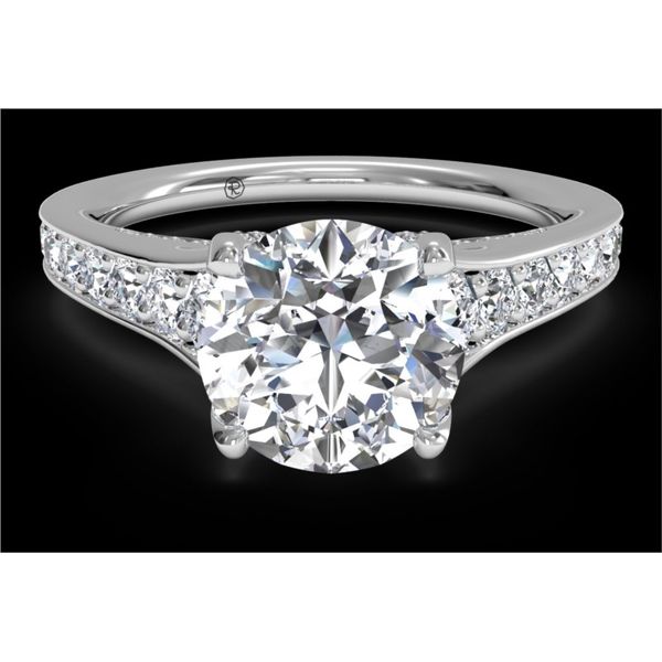 RITANI Tapered Pave Diamond Engagement Ring in White Gold Di'Amore Fine Jewelers Waco, TX