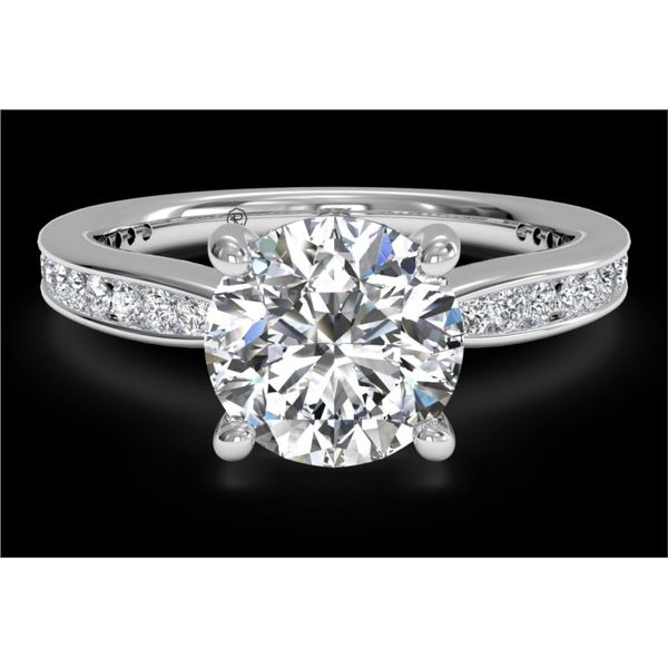 RITANI Tapered Channel-Set Diamond Engagement Ring in White Gold Di'Amore Fine Jewelers Waco, TX