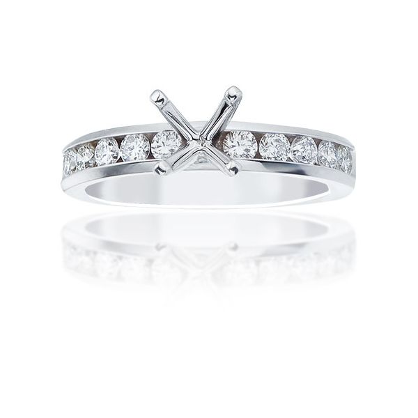 Classic Diamond Channel Set Engagement Ring - J.MONALI Di'Amore Fine Jewelers Waco, TX