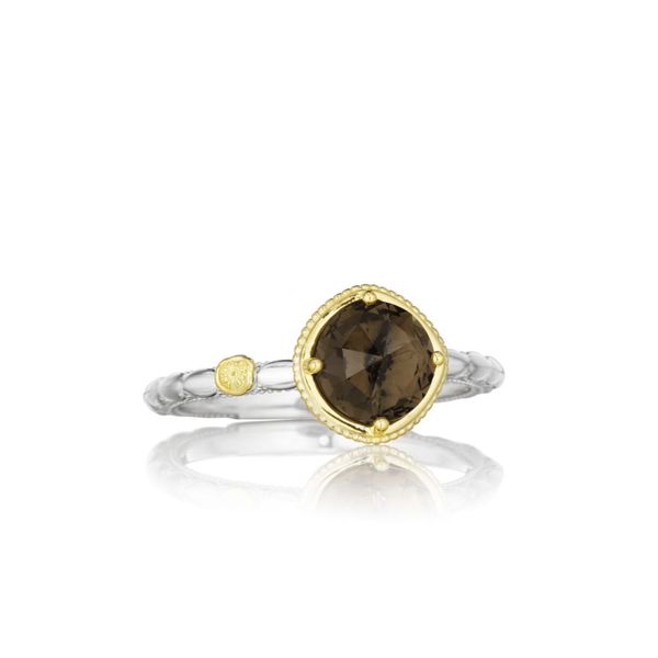 TACORI Sterling Silver and Gold Simply Gem Ring featuring Smokey Quartz Di'Amore Fine Jewelers Waco, TX