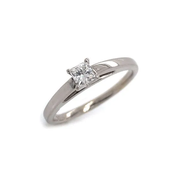 14k White Gold Diamond Solitaire Engagement Ring Dickinson Jewelers Dunkirk, MD