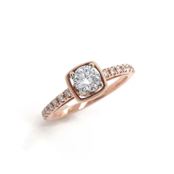 14k Rose Gold Diamond Engagement Ring Dickinson Jewelers Dunkirk, MD