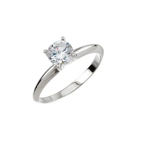 14k Gold Diamond Solitaire Engagement Ring 001 100 00275 Dickinson Jewelers Dunkirk Md