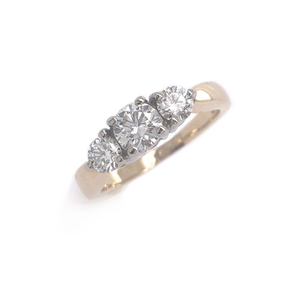 14k Yellow Gold Three Stone Diamond Engagement Ring Dickinson Jewelers Dunkirk, MD