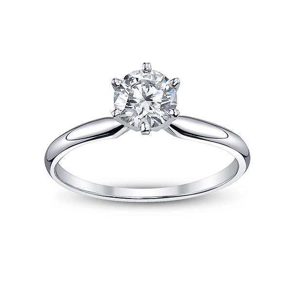 14k White Gold Diamond Solitaire Engagement Ring Dickinson Jewelers Dunkirk, MD