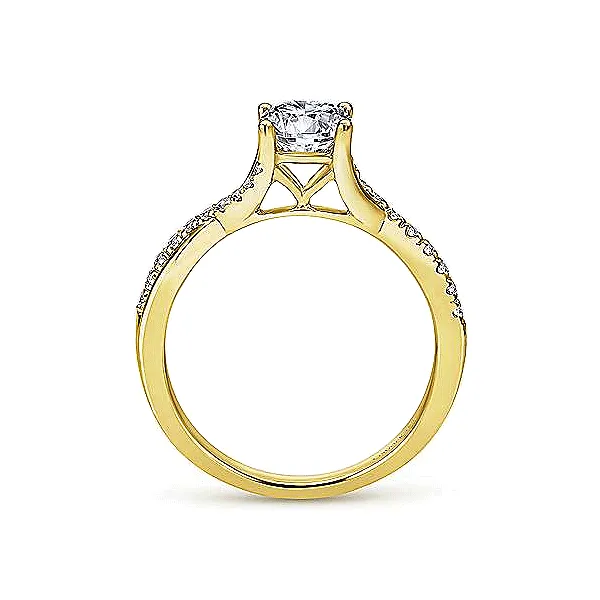 14K Yellow Gold 0.97 Carat Total Diamond Weight Twisted Diamond Ring Image 2 Dickinson Jewelers Dunkirk, MD