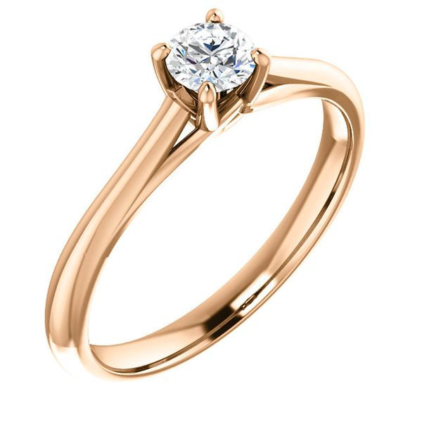 14k Rose Gold Diamond Solitaire Engagement Ring Dickinson Jewelers Dunkirk, MD