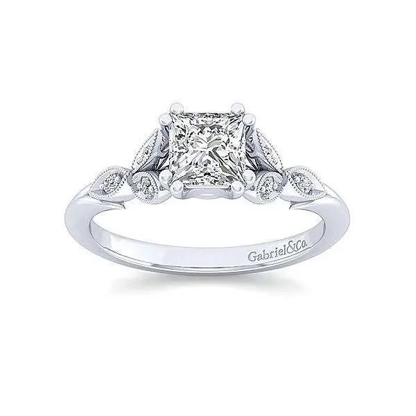 14k White Gold Princess Cut Diamond Engagement Ring Dickinson Jewelers Dunkirk, MD