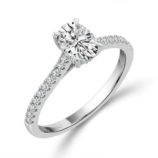 14k White Gold Lab Grown Diamond Engagement Ring Dickinson Jewelers Dunkirk, MD