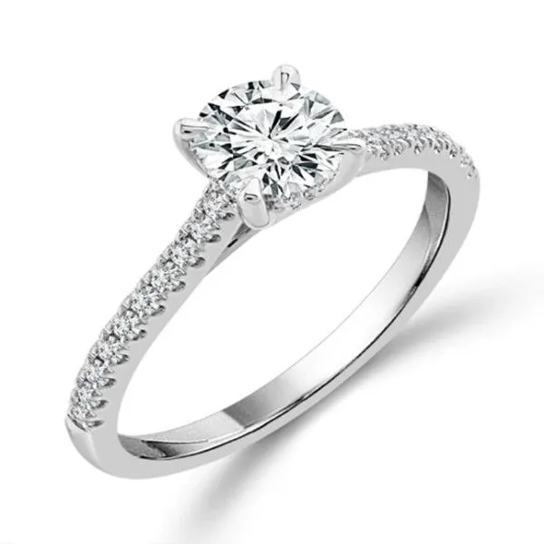 14k White Gold Lab Grown Diamond Engagement Ring Dickinson Jewelers Dunkirk, MD