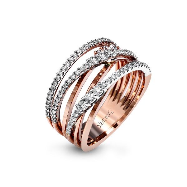 18k Rose-White Gold Diamond Ring Dickinson Jewelers Dunkirk, MD