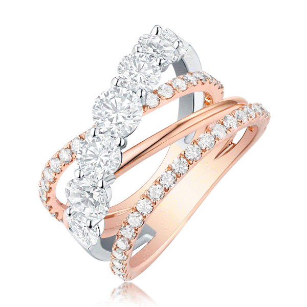 14k Rose-White Gold Diamond Ring Dickinson Jewelers Dunkirk, MD