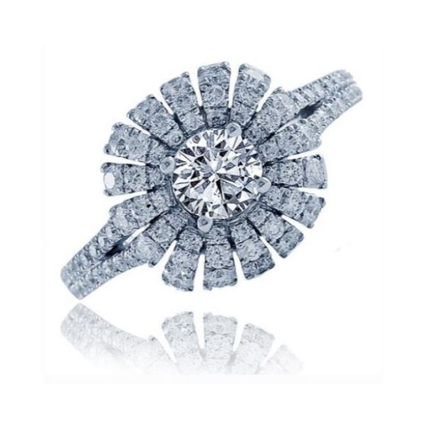 14k White Gold Diamond Engagement Ring Dickinson Jewelers Dunkirk, MD