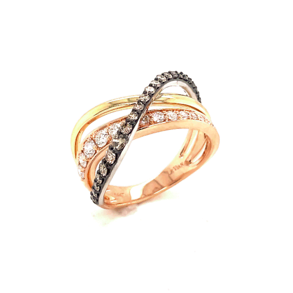 14k Gold Chocolate  and Vanilla Diamonds® Ring Dickinson Jewelers Dunkirk, MD