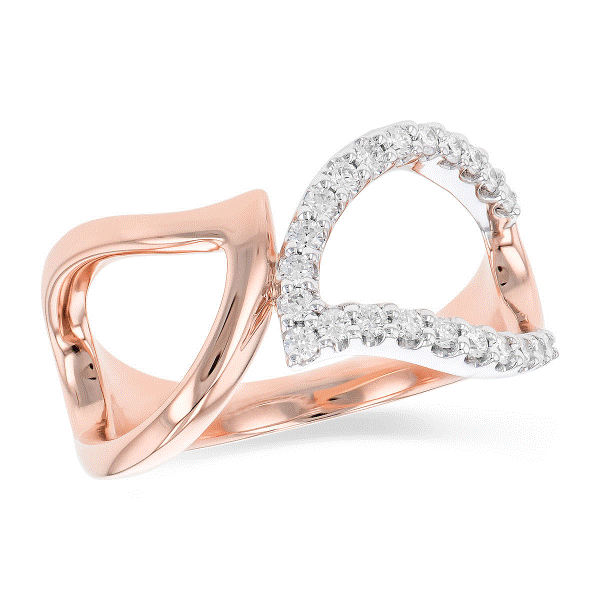14k Rose-White Gold Diamond Ring Dickinson Jewelers Dunkirk, MD