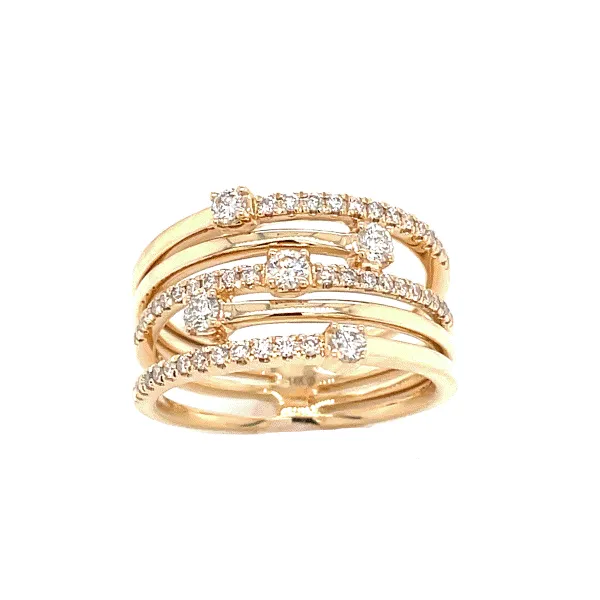 14k Yellow Gold 5-Row Diamond Band Dickinson Jewelers Dunkirk, MD