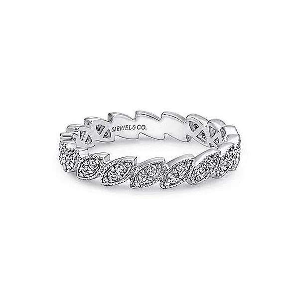 14k White Gold Diamond Stacking Band Dickinson Jewelers Dunkirk, MD