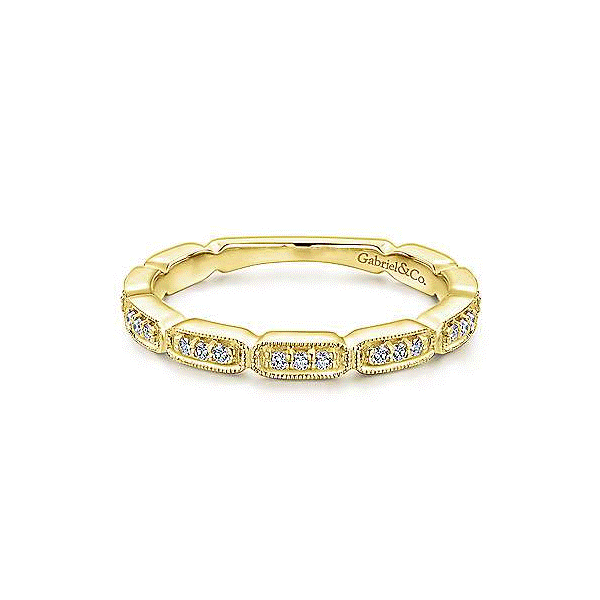 14k Yellow Gold Diamond Stacking Band Dickinson Jewelers Dunkirk, MD