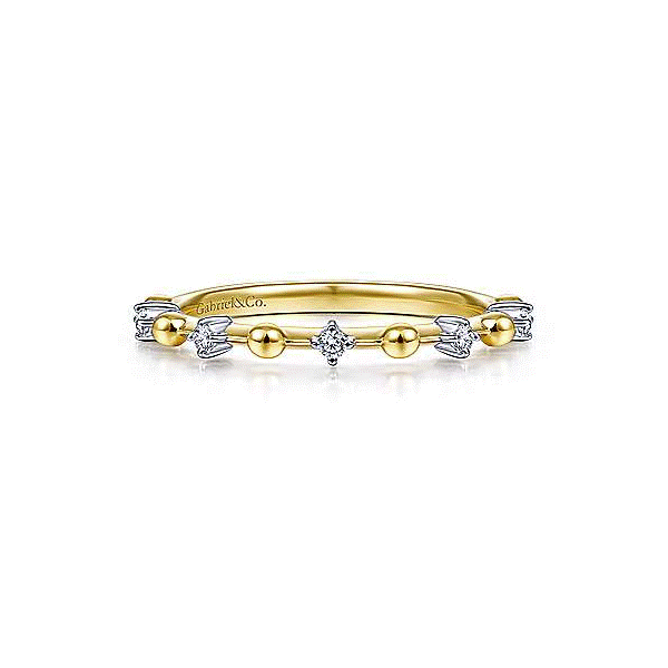 14k Yellow Gold Diamond Stacking Band Dickinson Jewelers Dunkirk, MD