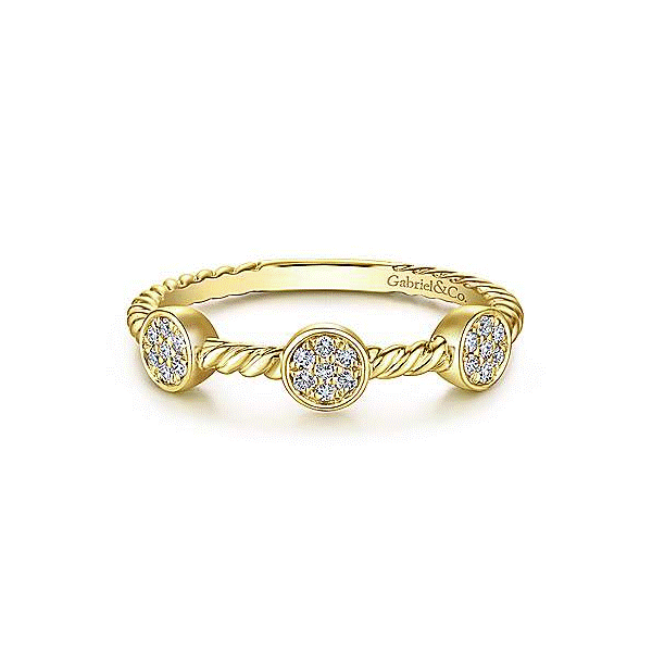 14k Yellow Gold Diamond Stacking Band Dickinson Jewelers Dunkirk, MD