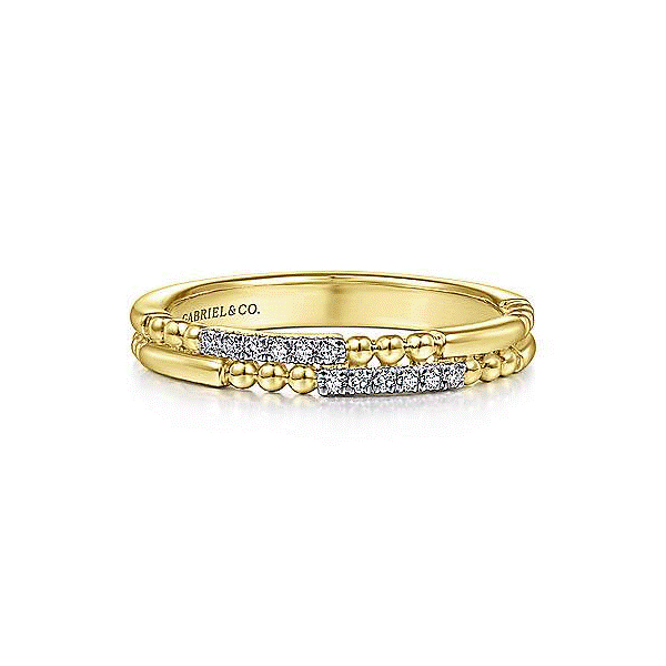 14k Yellow Gold Diamond Stacking Band Dickinson Jewelers Dunkirk, MD