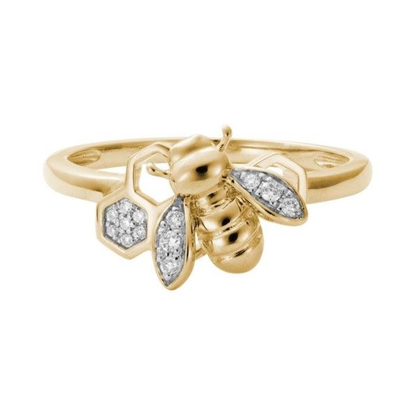 14k Yellow Gold Diamond Bee Ring Dickinson Jewelers Dunkirk, MD