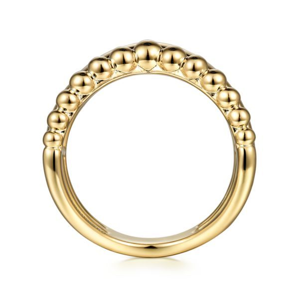 14k Yellow Gold Triple Row Diamond Ring Image 2 Dickinson Jewelers Dunkirk, MD